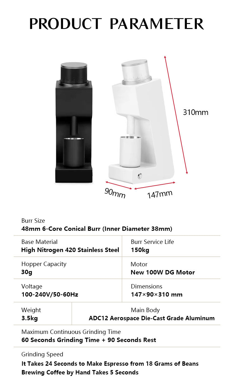 CAFOVO FR-03 48MM Conical Burr Coffee Grinder