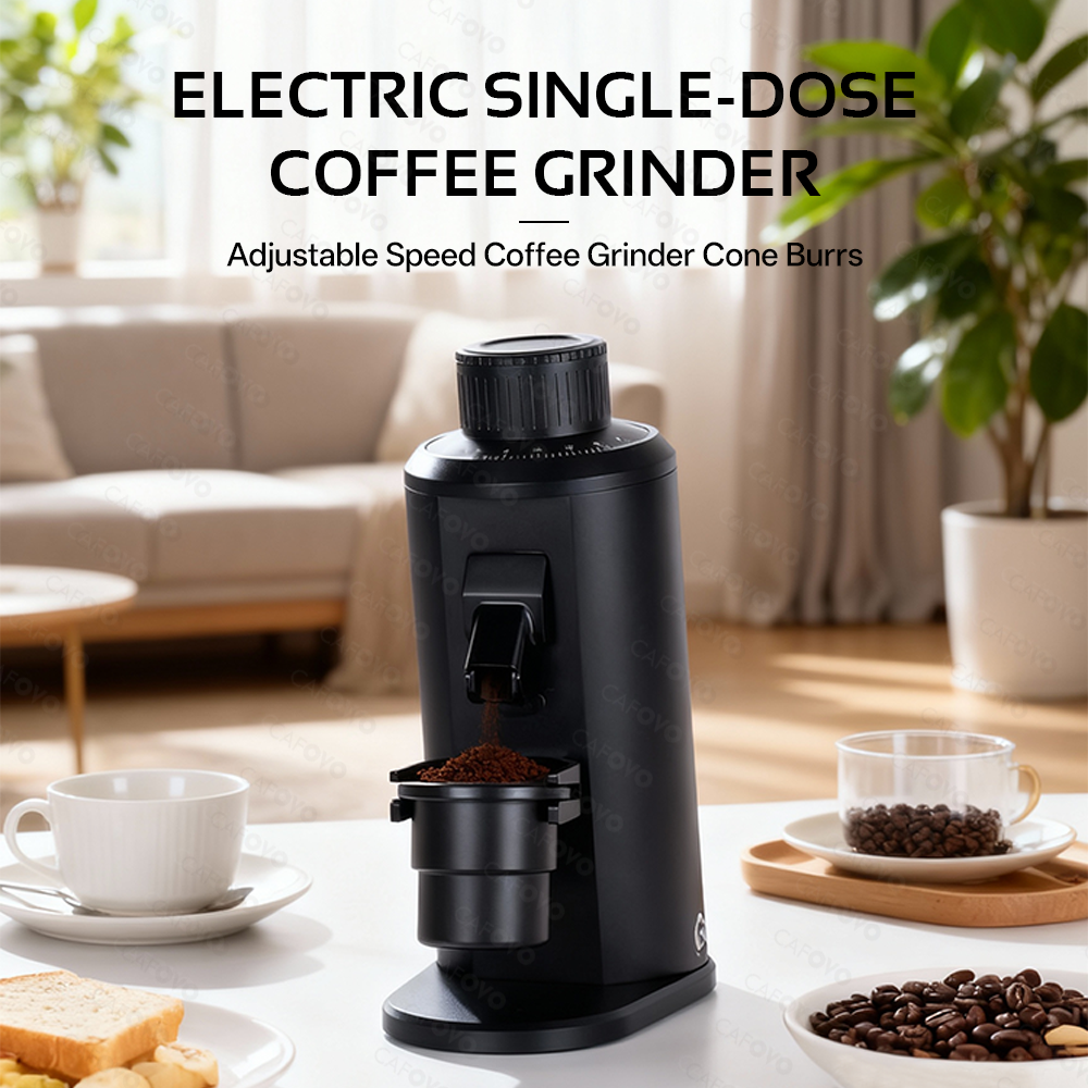 CAFOVO FR-G155CV Electric Coffee Grinder With 55mm 7-Core Stainless Steel Conical Burr For Espresso American Coffee