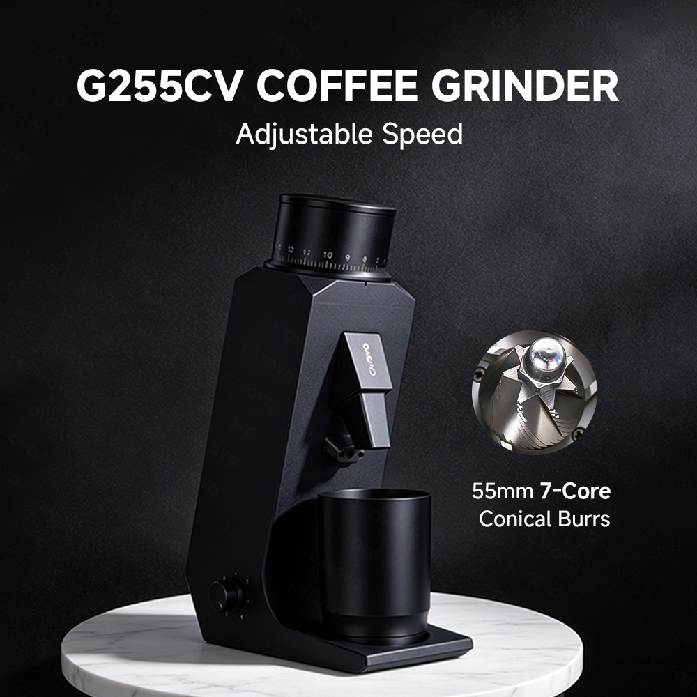 CAFOVO FR-G255CV Electric Coffee Grinder With 55mm 7-Core Conical Burr For Espresso American Coffee