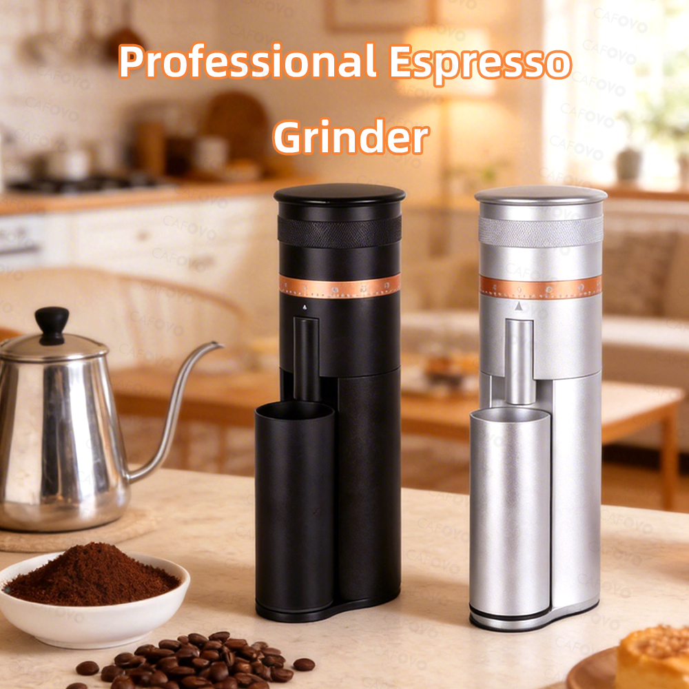 CAFOVO FR-G248C Electric Coffee Grinder With 48mm 7-Core Conical Burr For Espresso American Coffee