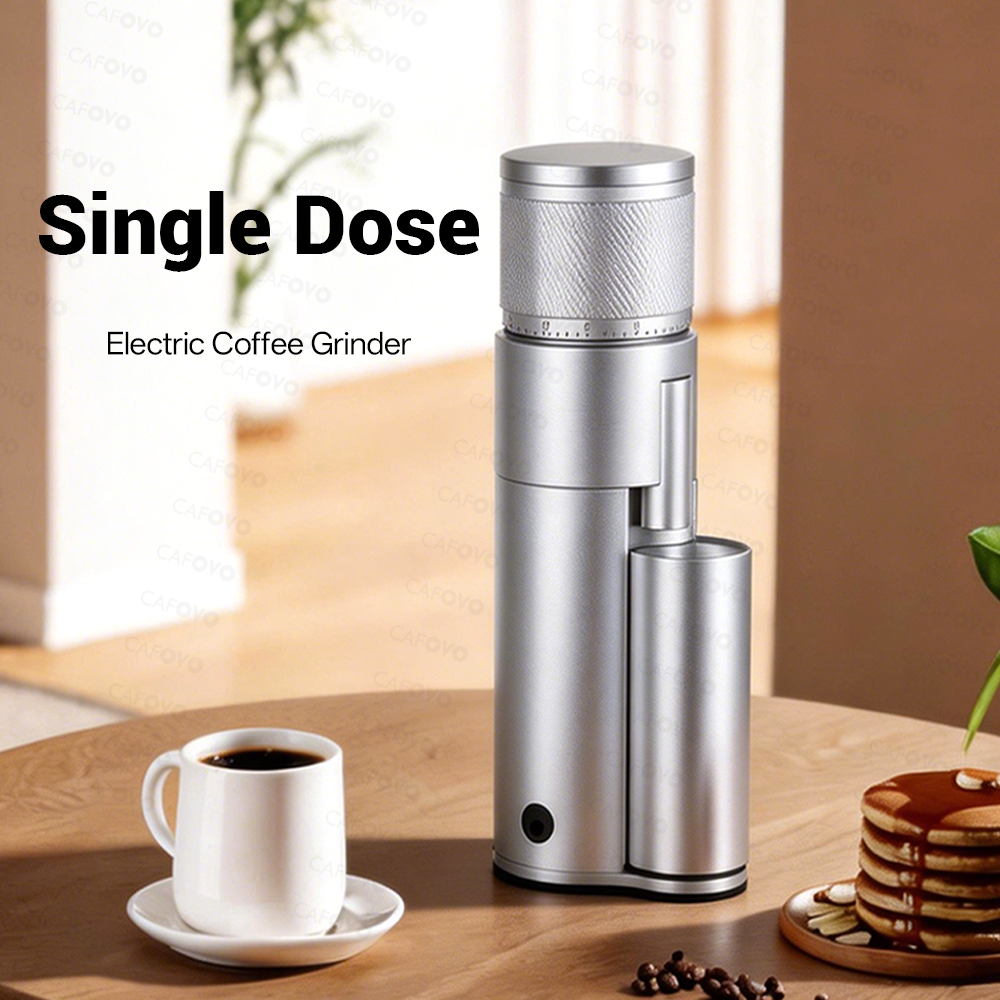 CAFOVO FR-G248C-N Electric Coffee Grinder With 48mm 7-Core Conical Burr For Espresso American Coffee