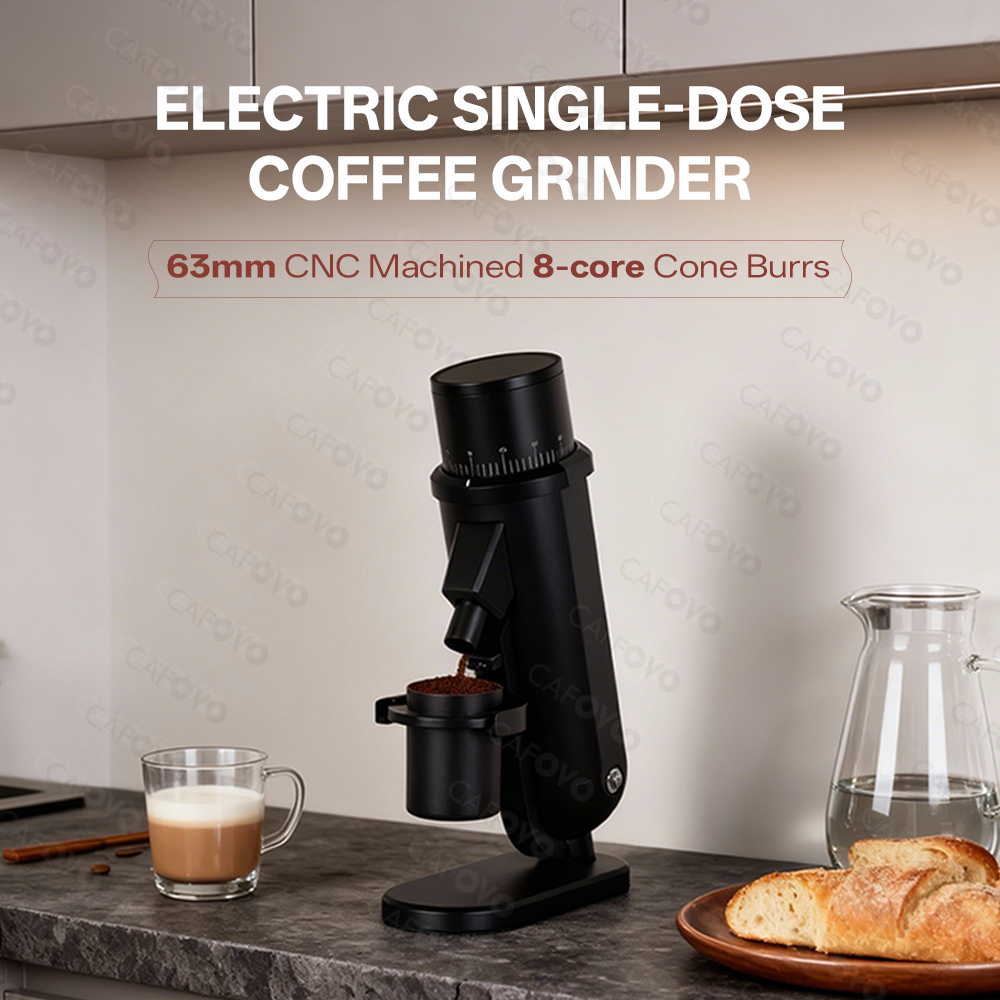 CAFOVO FR-G263C Electric Coffee Grinder With 63mm 8-Core Conical Burr For Espresso American Coffee
