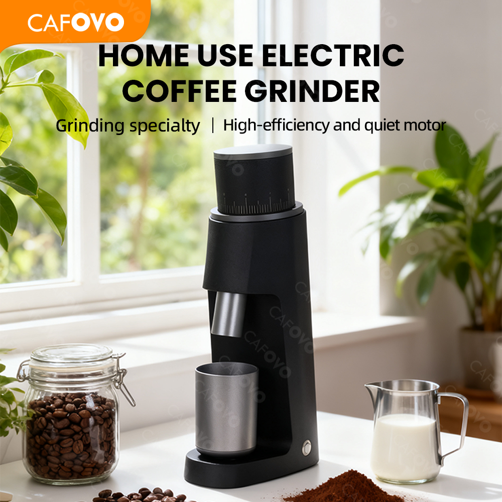 CAFOVO FR-G148C Electric Coffee Grinder With 48mm Conical Burr For Espresso American Coffee