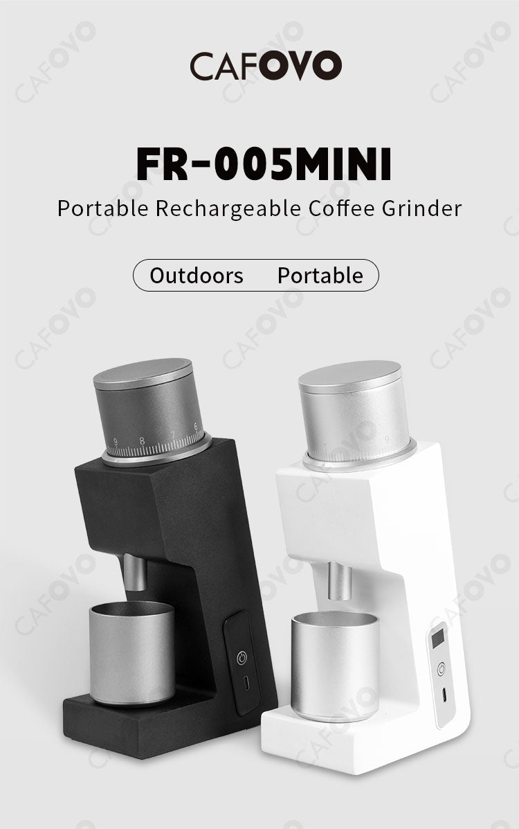 CAFOVO FR-G005mini 38mm Six-Core Conical Burr Electric Single-Dose Coffee Grinder