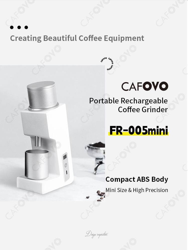 CAFOVO FR-G005mini 38mm Six-Core Conical Burr Electric Single-Dose Coffee Grinder