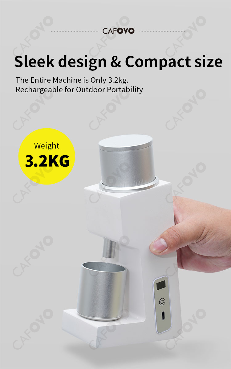 CAFOVO FR-G005mini 38mm Six-Core Conical Burr Electric Single-Dose Coffee Grinder