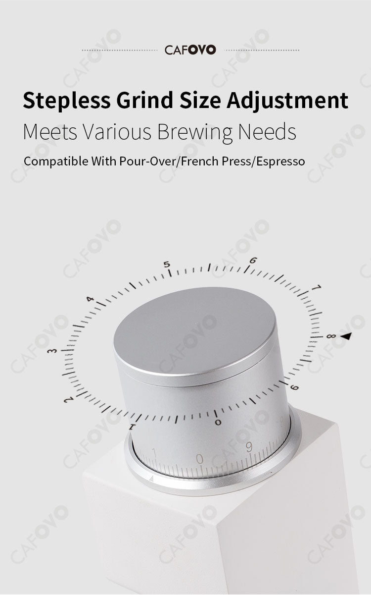 CAFOVO FR-G005mini 38mm Six-Core Conical Burr Electric Single-Dose Coffee Grinder