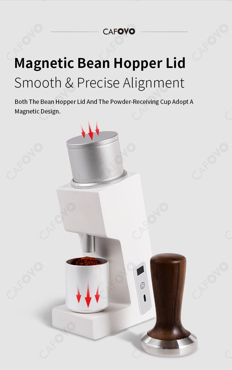 CAFOVO FR-G005mini 38mm Six-Core Conical Burr Electric Single-Dose Coffee Grinder