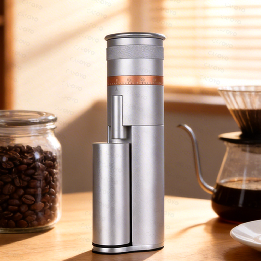 CAFOVO FR-G248C Electric Coffee Grinder With 48mm 7-Core Conical Burr For Espresso American Coffee