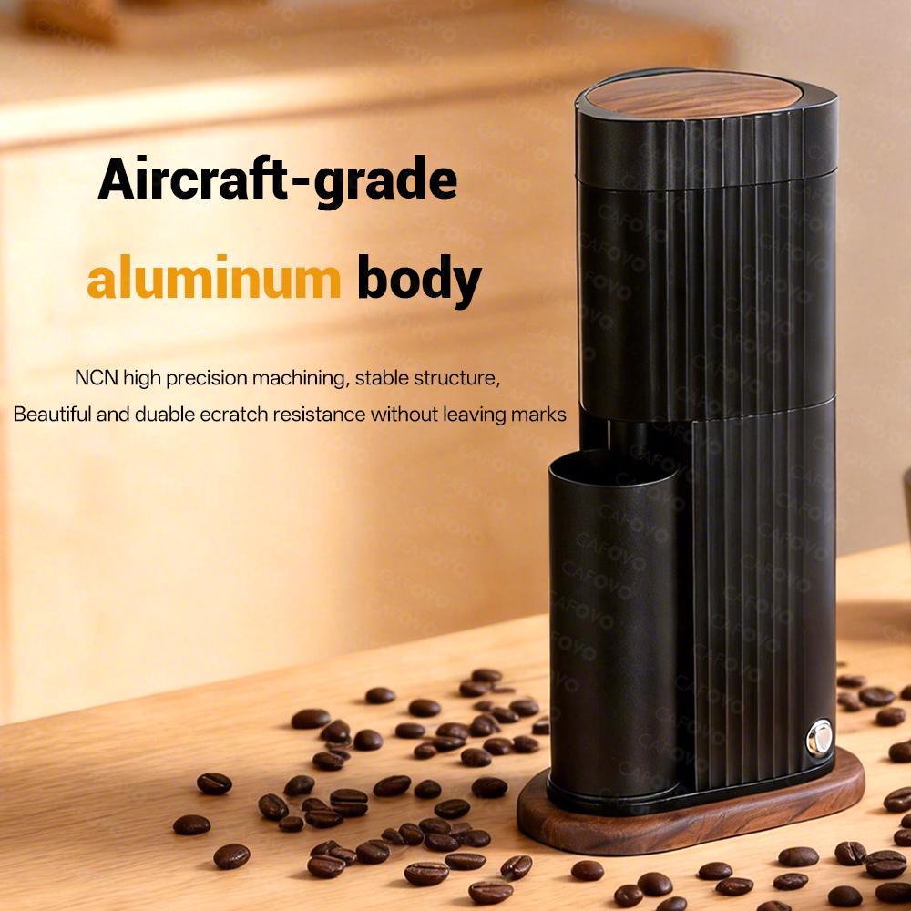 CAFOVO FR-G448C 48mm 7-Core Stainless Steel Burr Electric Single-Dose Coffee Grinder