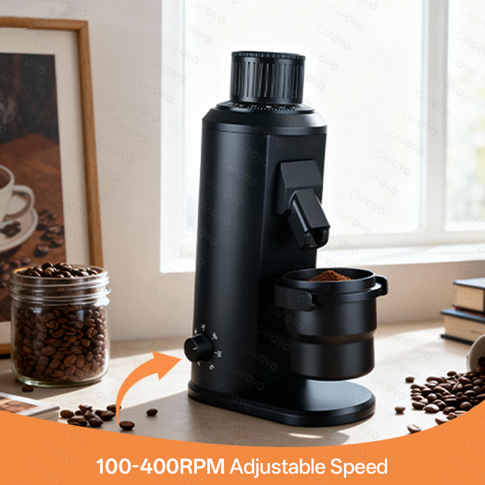 CAFOVO FR-G155CV Electric Coffee Grinder With 55mm 7-Core Stainless Steel Conical Burr For Espresso American Coffee