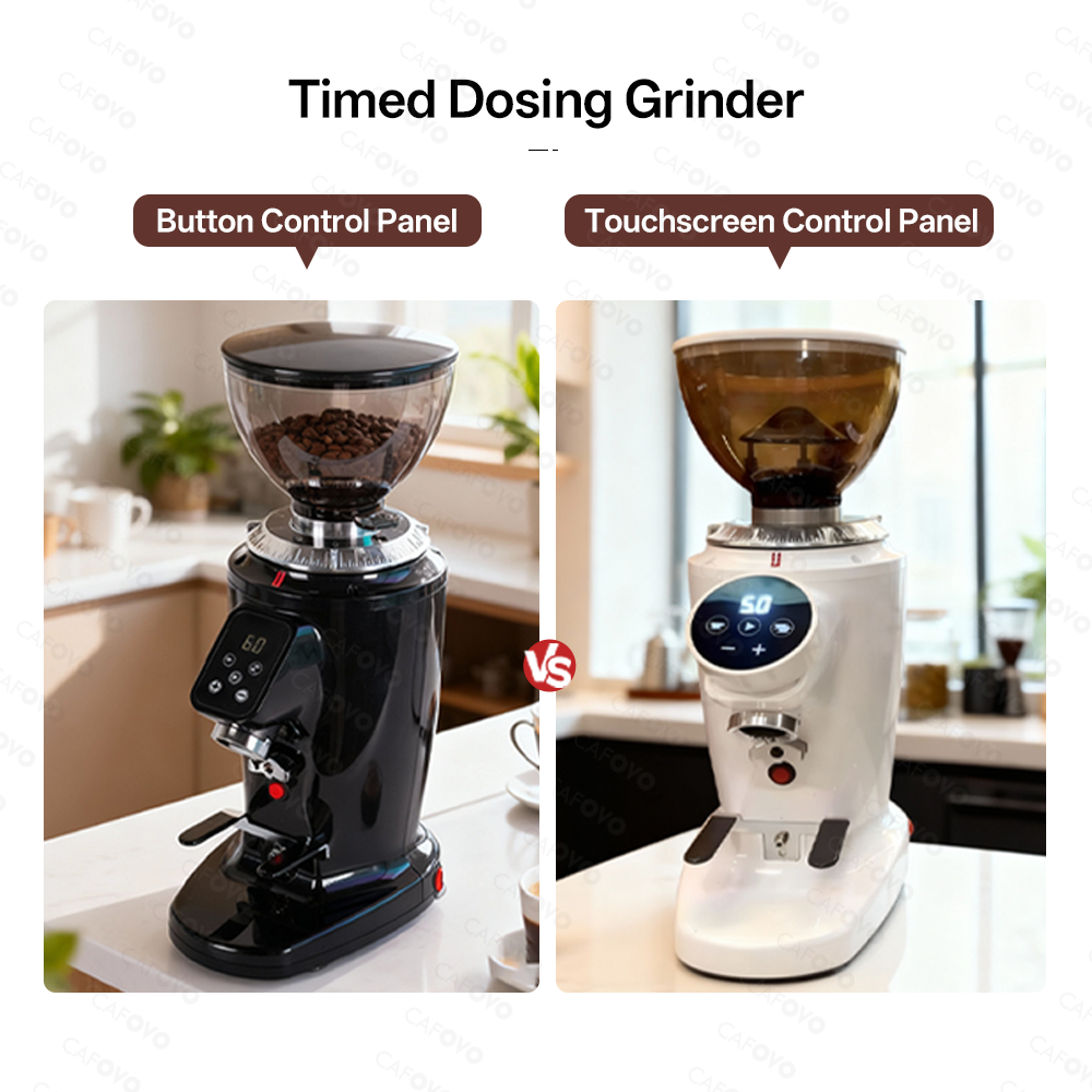 CAFOVO FR-G264F Electric Coffee Grinder With 64mm Stainless Steel Flat Burrs For Espresso American Coffee
