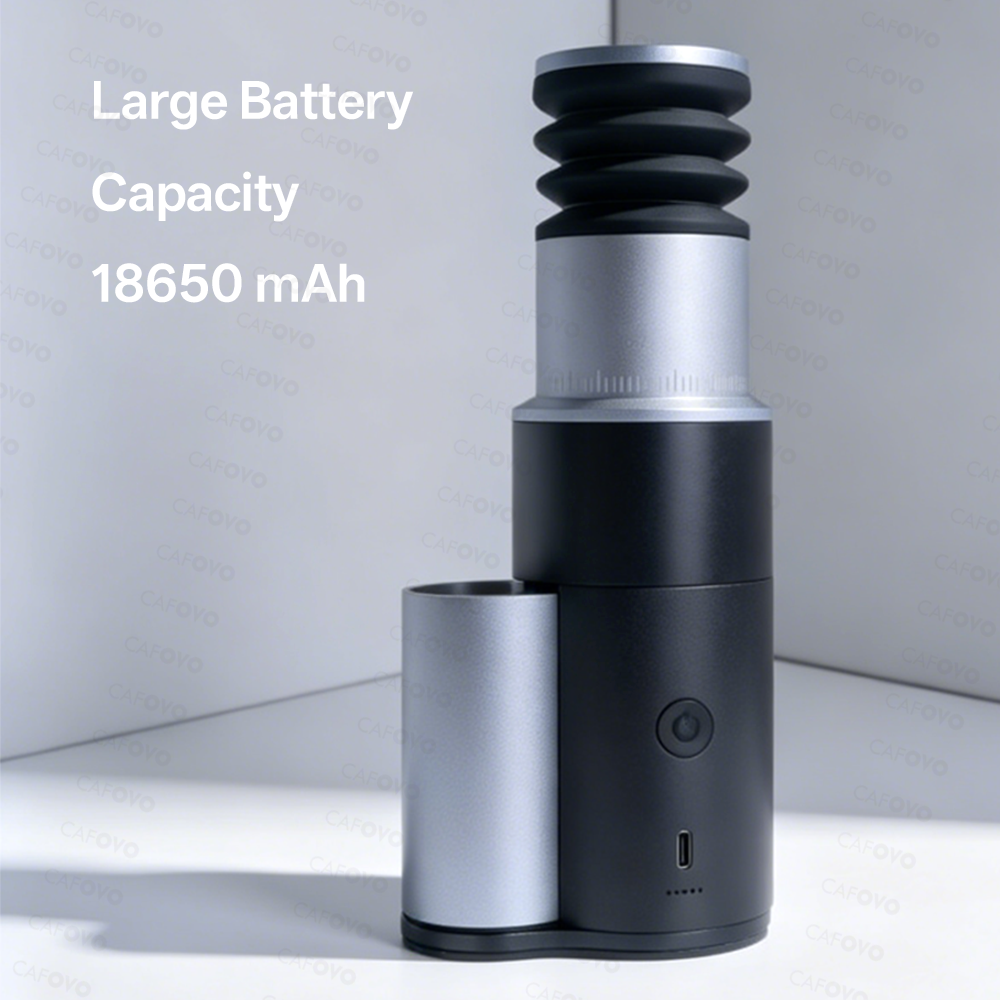 CAFOVO FR-G248C-Mini Electric Coffee Grinder With 38mm 6-Core Conical Burr For Espresso American Coffee