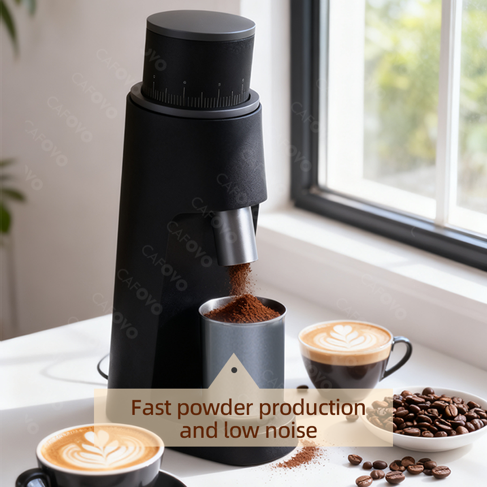 CAFOVO FR-G148C Electric Coffee Grinder With 48mm Conical Burr For Espresso American Coffee
