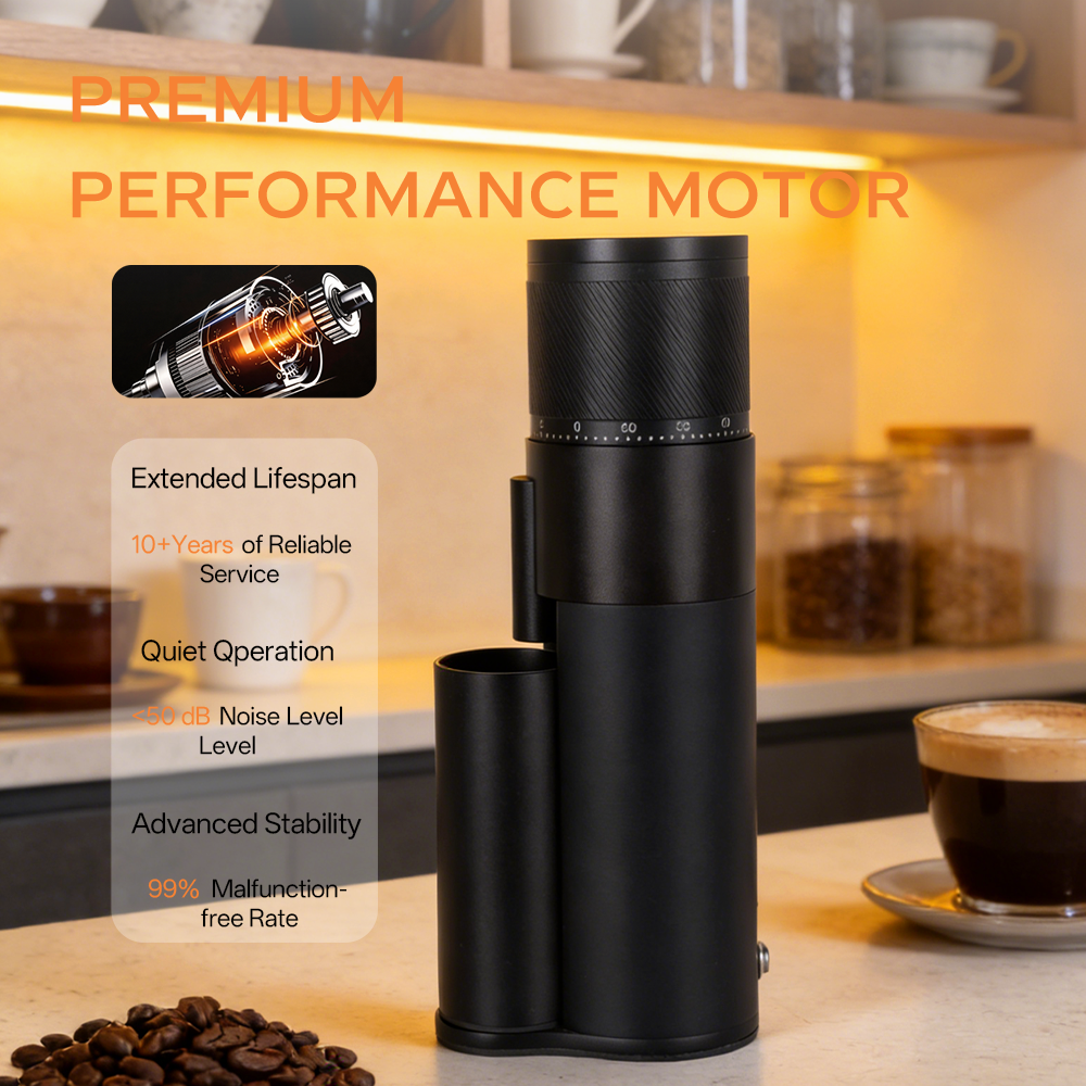 CAFOVO FR-G248C-N Electric Coffee Grinder With 48mm 7-Core Conical Burr For Espresso American Coffee