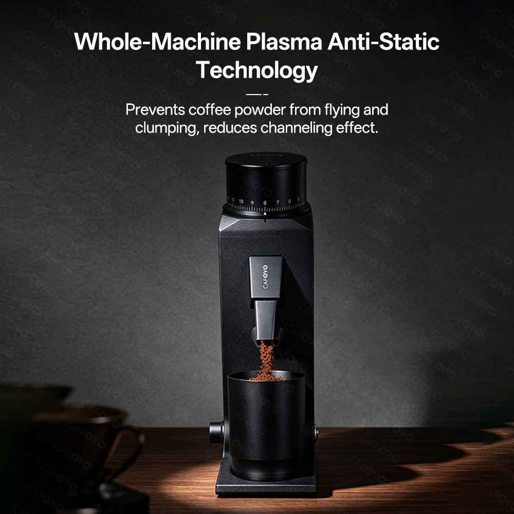 CAFOVO FR-G255CV Electric Coffee Grinder With 55mm 7-Core Conical Burr For Espresso American Coffee