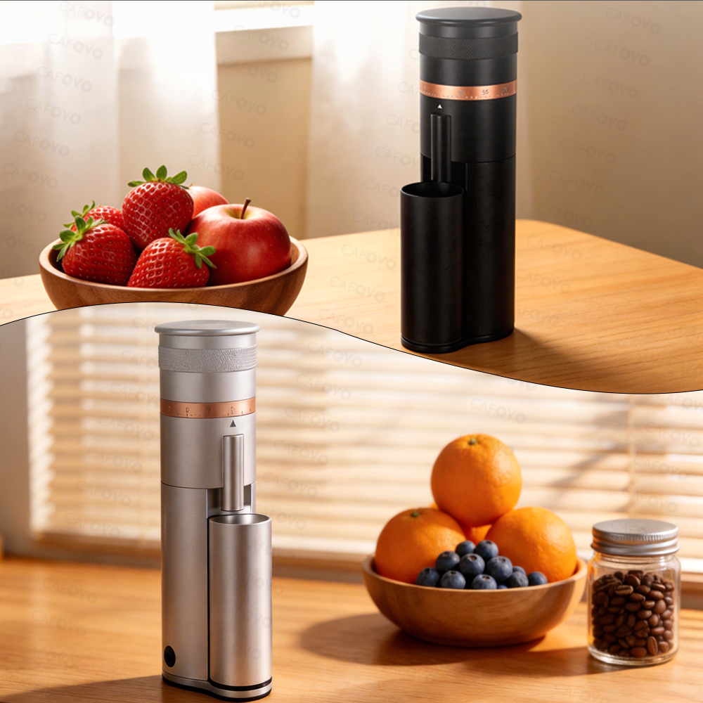 CAFOVO FR-G248C Electric Coffee Grinder With 48mm 7-Core Conical Burr For Espresso American Coffee