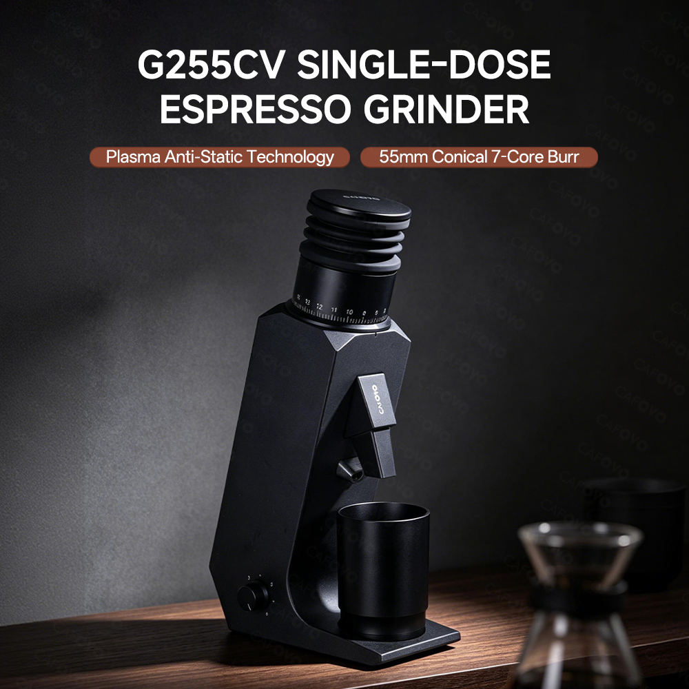 CAFOVO FR-G255CV Electric Coffee Grinder With 55mm 7-Core Conical Burr For Espresso American Coffee