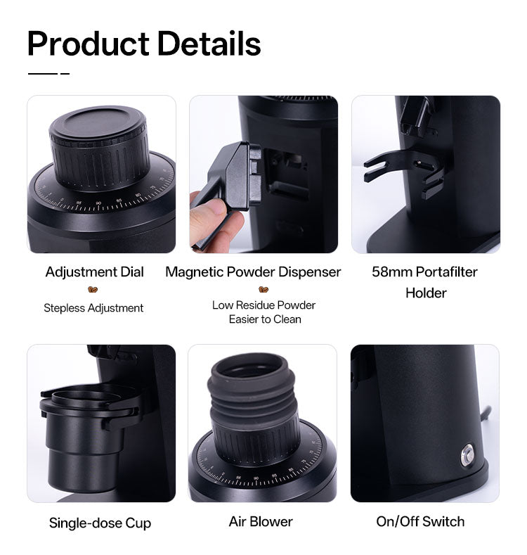 CAFOVO FR-G183C 83mm Conical Burr Coffee Grinder
