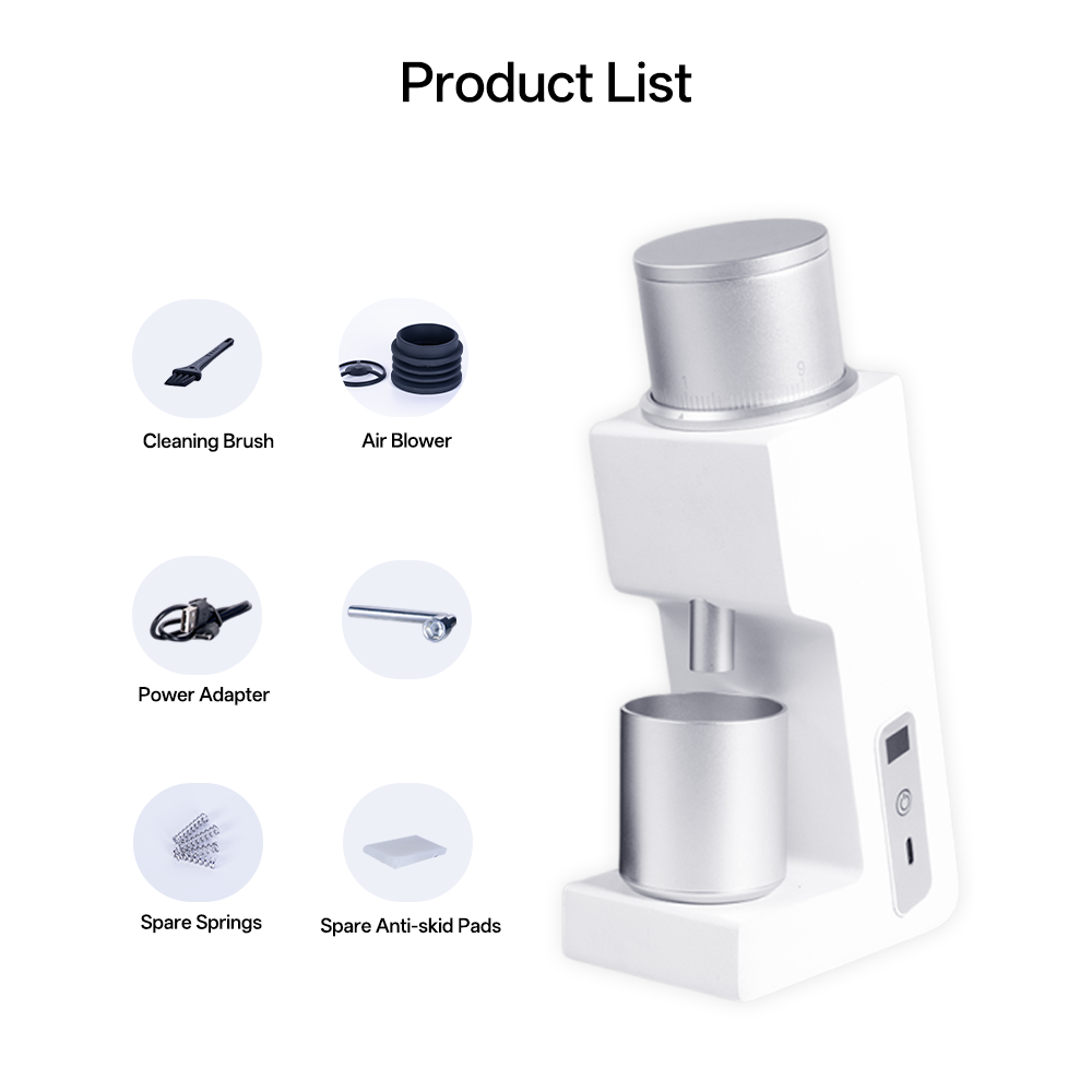 CAFOVO FR-G005mini 38mm Six-Core Conical Burr Electric Single-Dose Coffee Grinder