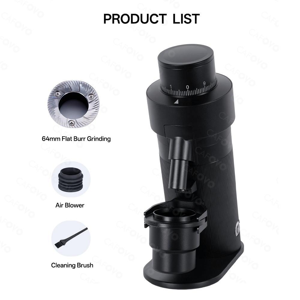 CAFOVO FR-G564F 64mm Flat Burr Electric Single-Dose Coffee Grinder