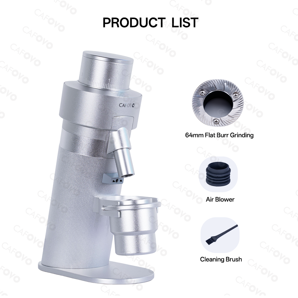 CAFOVO FR-G564F 64mm Flat Burr Electric Single-Dose Coffee Grinder