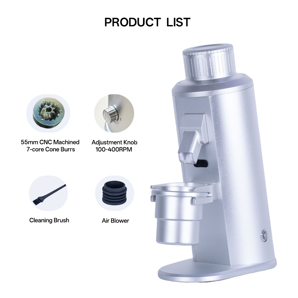 CAFOVO FR-G155CV Electric Coffee Grinder With 55mm 7-Core Stainless Steel Conical Burr For Espresso American Coffee