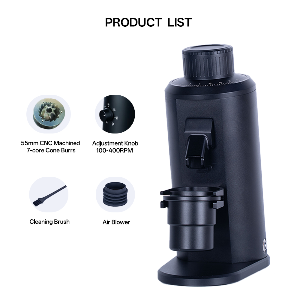 CAFOVO FR-G155CV Electric Coffee Grinder With 55mm 7-Core Stainless Steel Conical Burr For Espresso American Coffee