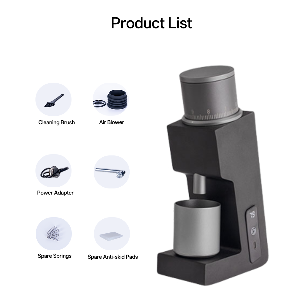 CAFOVO FR-G005mini 38mm Six-Core Conical Burr Electric Single-Dose Coffee Grinder